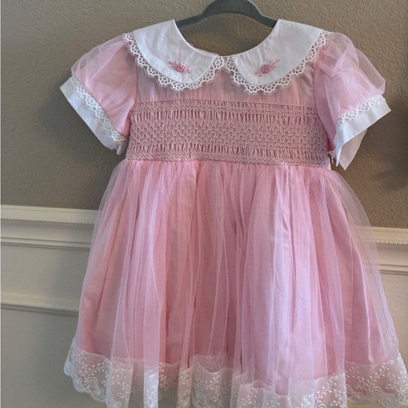 beau kid Other - NEW Toddlers Pink Lace Trimmed Dress, Vintage inspired